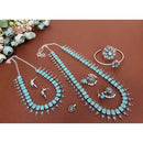 Akruti Collection Silver Plated Crystal Combo Set