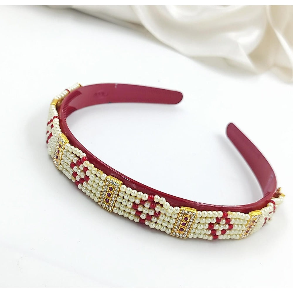 Akruti Collection Pearl Hair Band