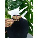 Akruti Collection Gold Plated Kundan Meenakari Choker Necklace Set