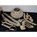 Akruti Collection Gold Plated Kundan Stone Bridal Necklace Set