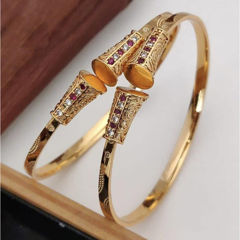 Akruti Collection Gold Plated Austrian Stone Adjustable Bracelet