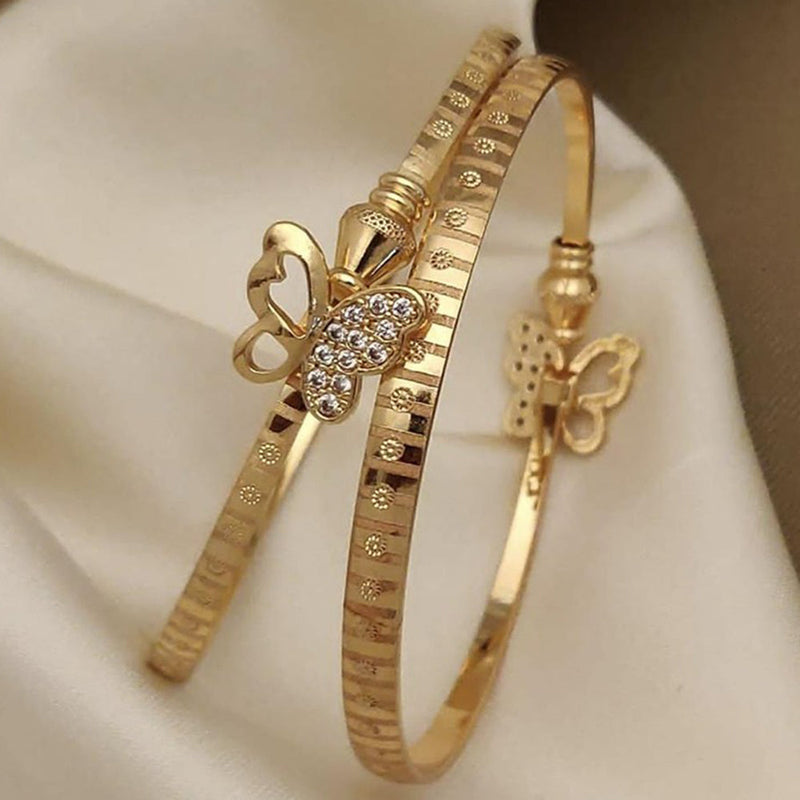 Akruti Collection Gold Plated Austrian Stone Adjustable Bracelet