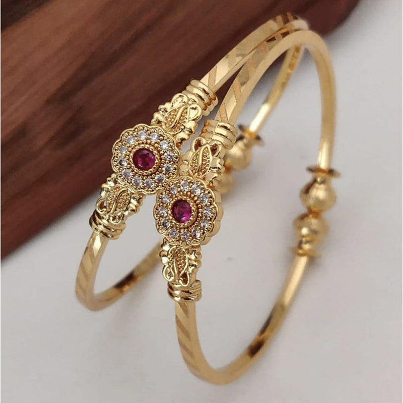 Akruti Collection Gold Plated Pota Stone Adjustable Bracelet