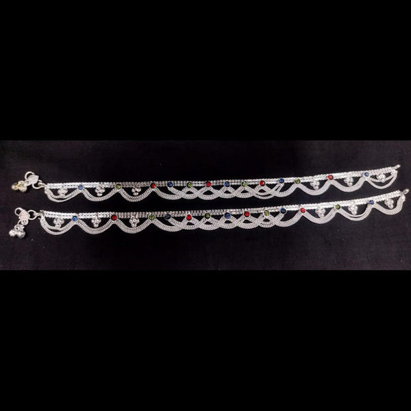 Akruti Collection Silver Plated Anklet