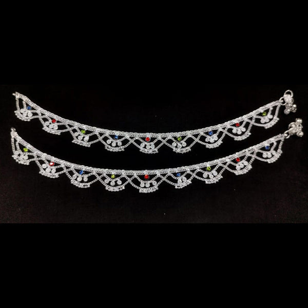 Akruti Collection Silver Plated Anklet