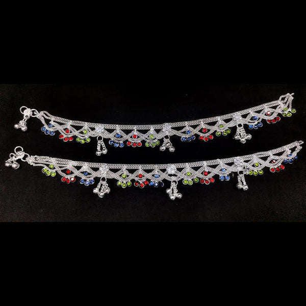 Akruti Collection Silver Plated Anklet