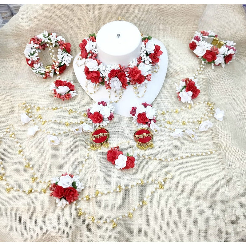 Akruti Collection Floral Bridal Jewellery Set