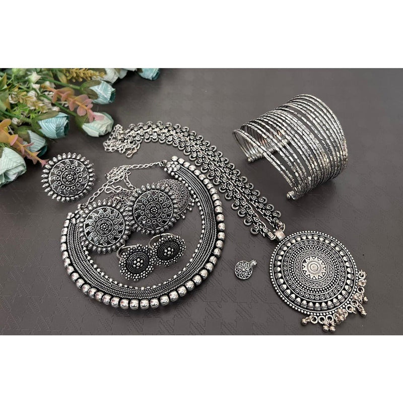 Akruti Collection Oxidised Plated Jewellery Combo