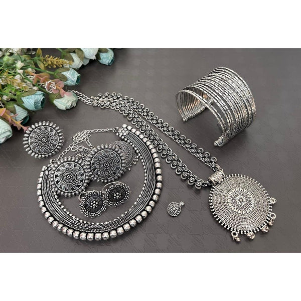 Akruti Collection Oxidised Plated Jewellery Combo