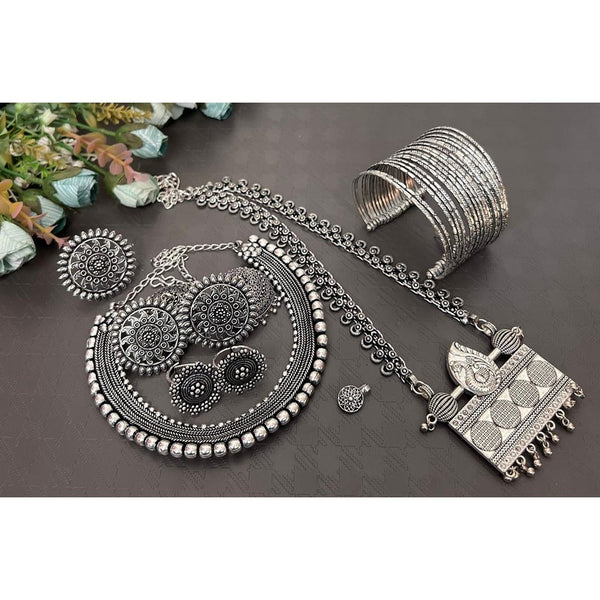 Akruti Collection Oxidised Plated Jewellery Combo