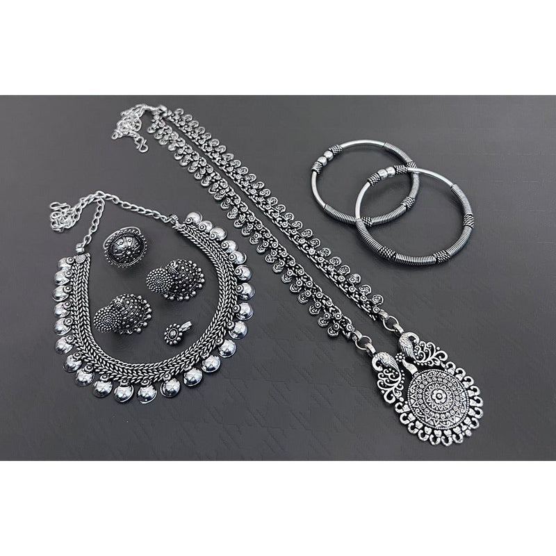 Akruti Collection Oxidised Plated Jewellery Combo