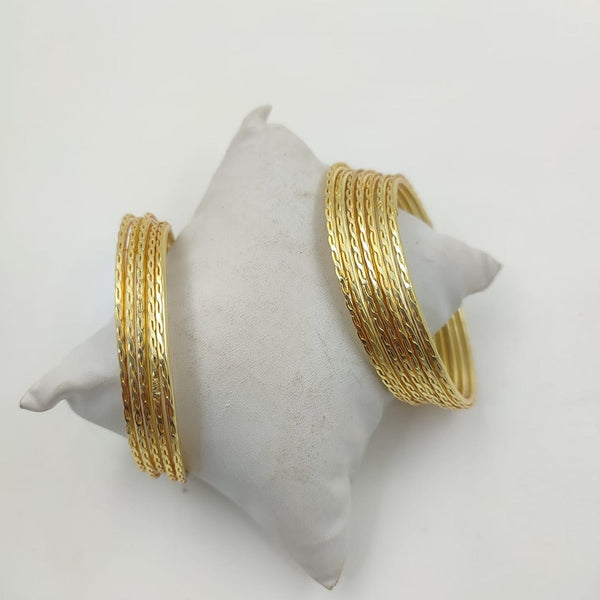 Akruti Collection Gold Plated Bangle Set