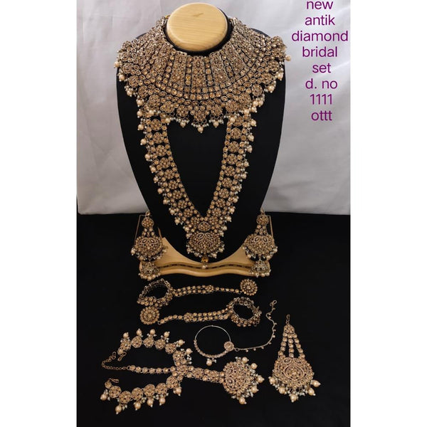 Akruti Collection Gold Plated Austrian Stone Bridal Set