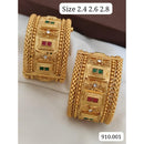 Akruti Collection Gold Plated Pota Stone Openable Bangle
