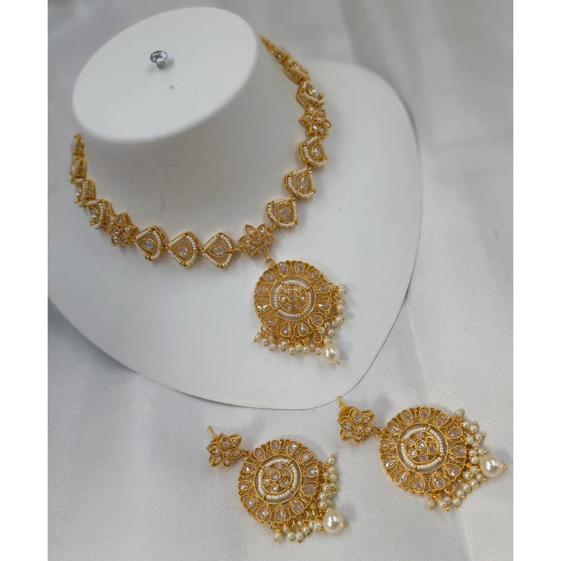 Akruti Collection Gold Plated Crystal Stone Necklace Set