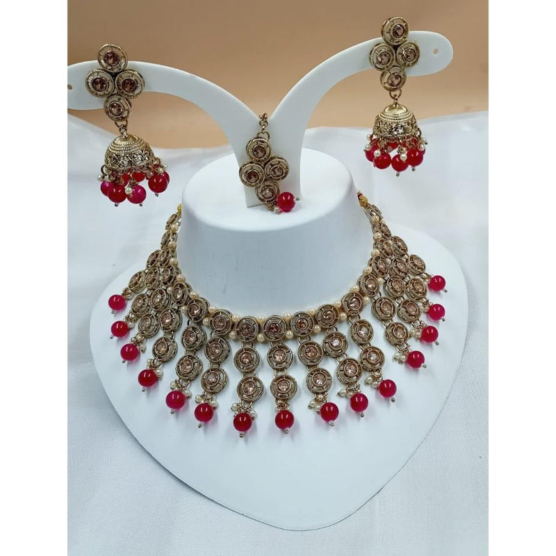 Akruti Collection Gold Plated Austrian Stone Necklace Set