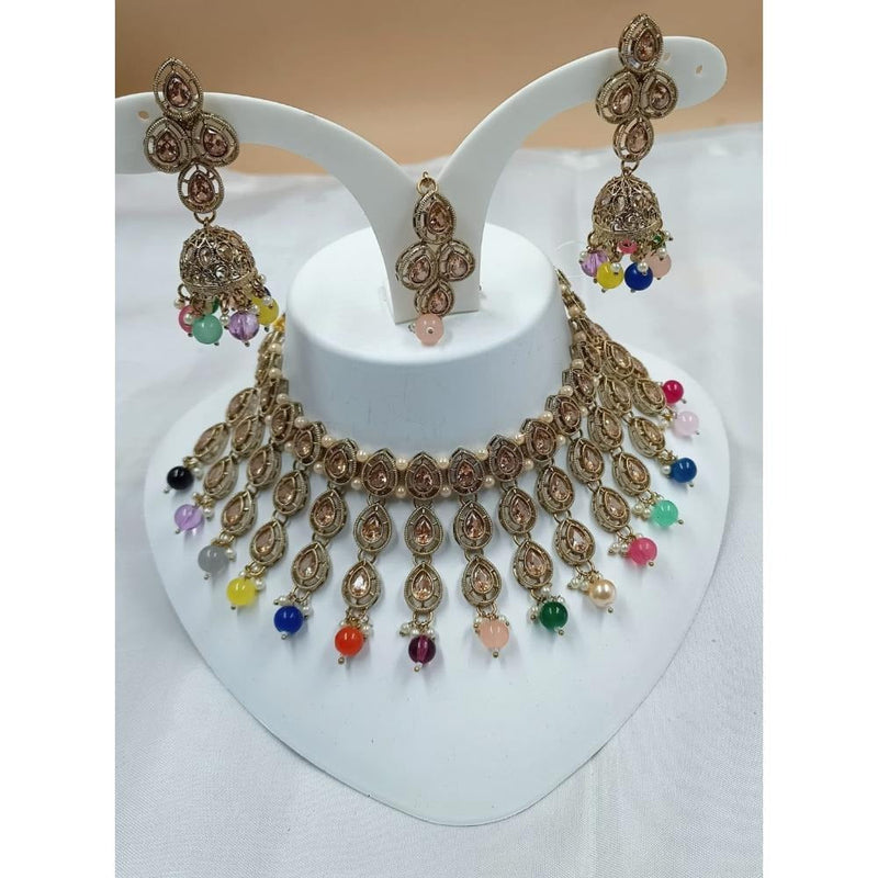 Akruti Collection Gold Plated Austrian Stone Necklace Set