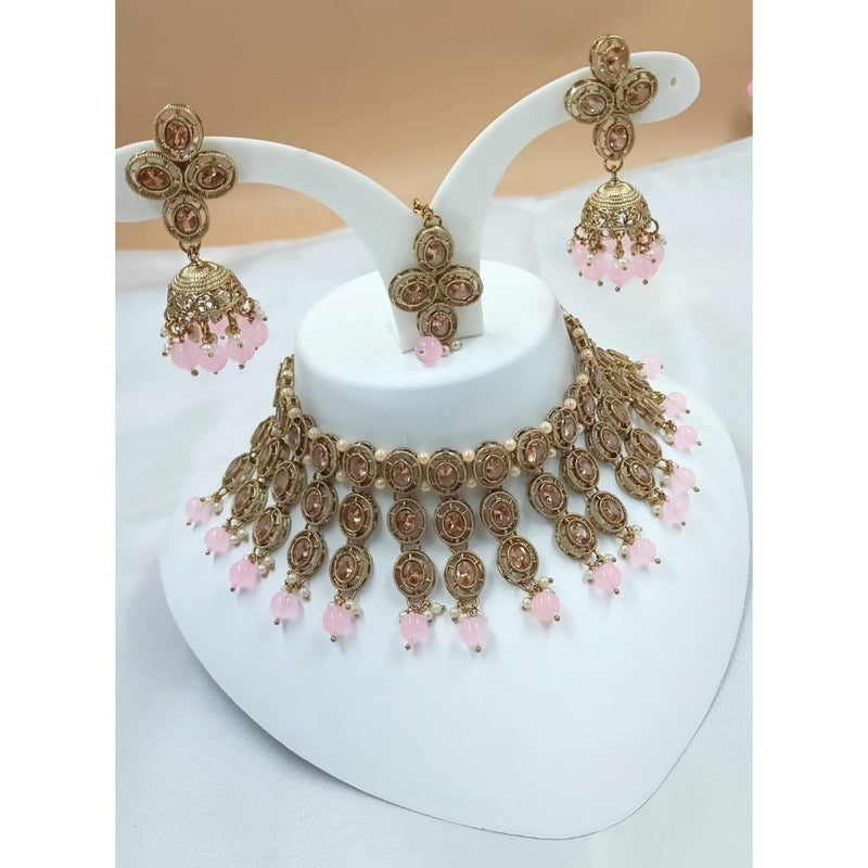 Akruti Collection Gold Plated Austrian Stone Necklace Set