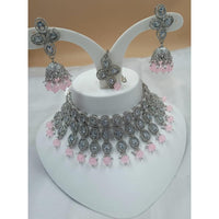 Akruti Collection Silver Plated Austrian Stone Necklace Set
