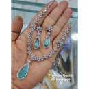 Akruti Collection Silver Plated AD Necklace Set