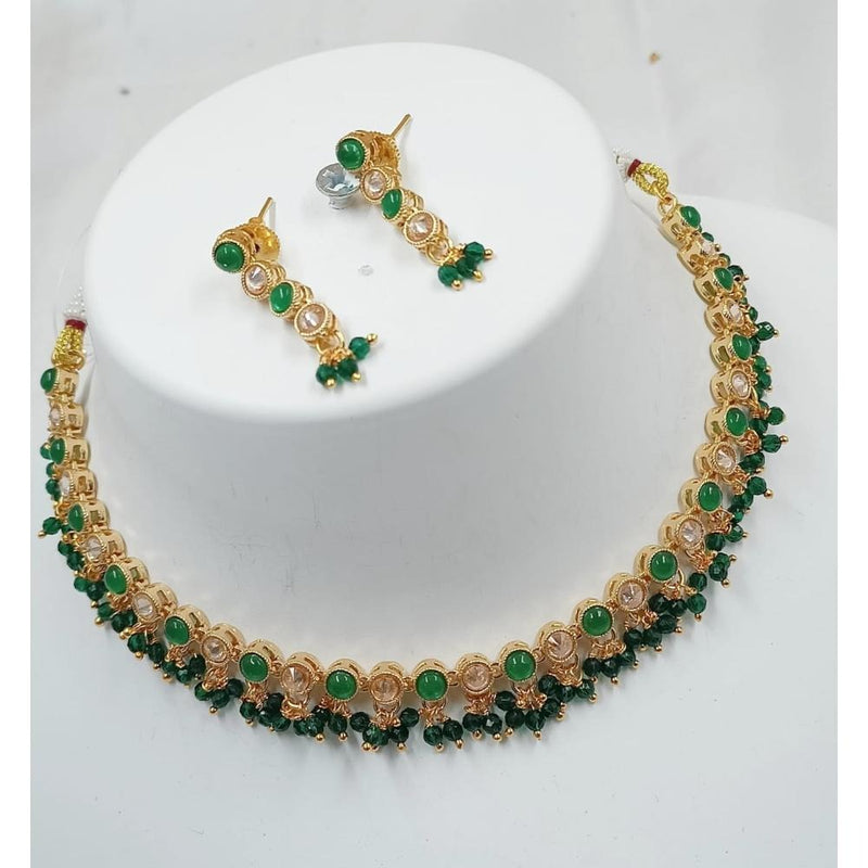 Akruti Collection Gold Plated Crystal Stone Necklace Set