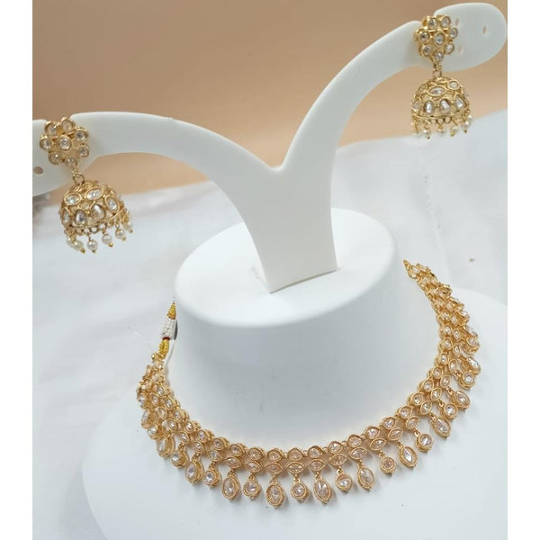 Akruti Collection Gold Plated Crystal Stone Necklace Set