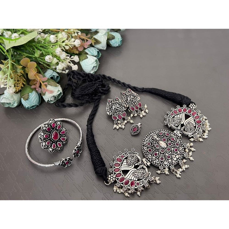 Akruti Collection Oxidised Plated Combo