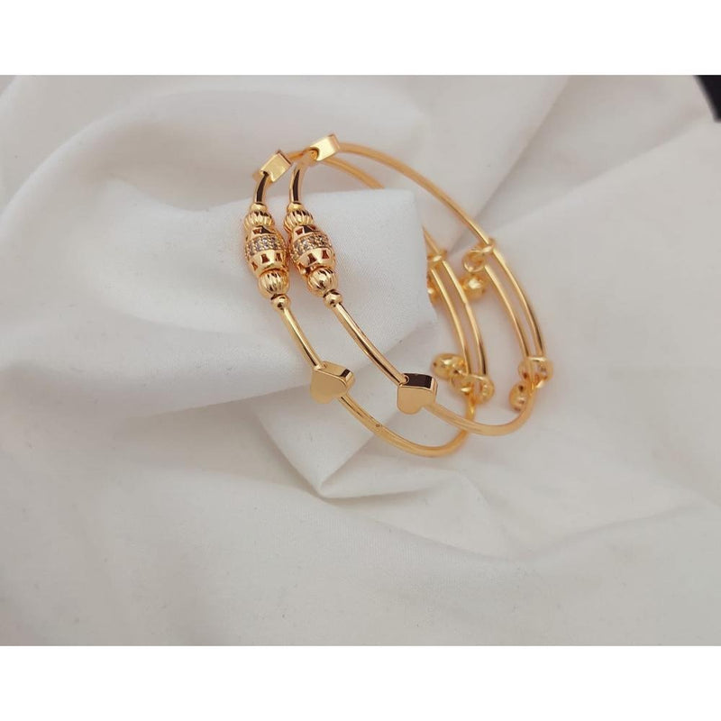 Akruti Collection Gold Plated Adjustable Bangle Set