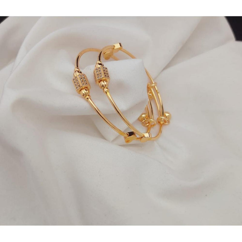 Akruti Collection Gold Plated Adjustable Bangle Set