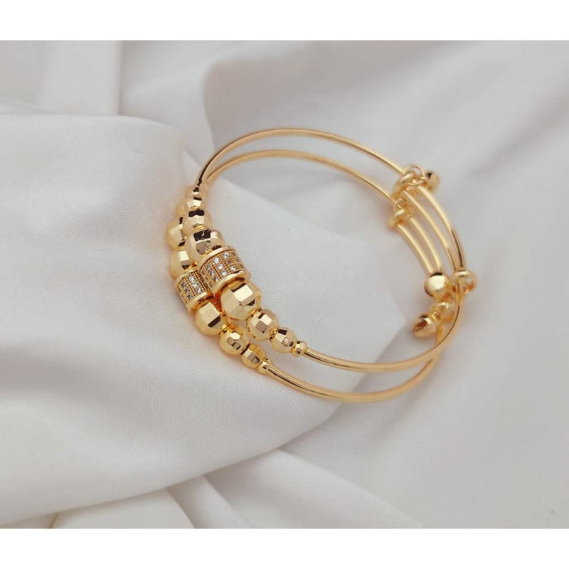 Akruti Collection Gold Plated Adjustable Bangle Set