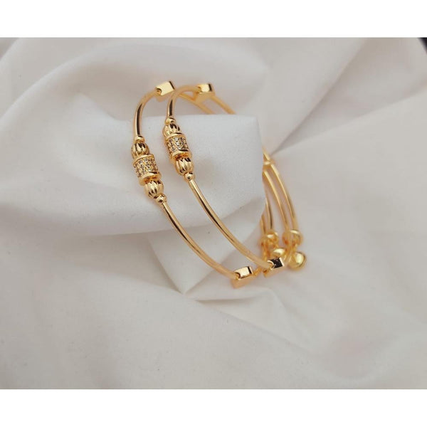 Akruti Collection Gold Plated Adjustable Bangle Set