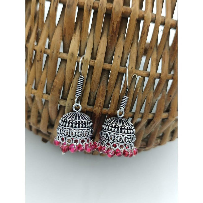 Akruti Collection Oxidised Plated Jhumki  Earrings