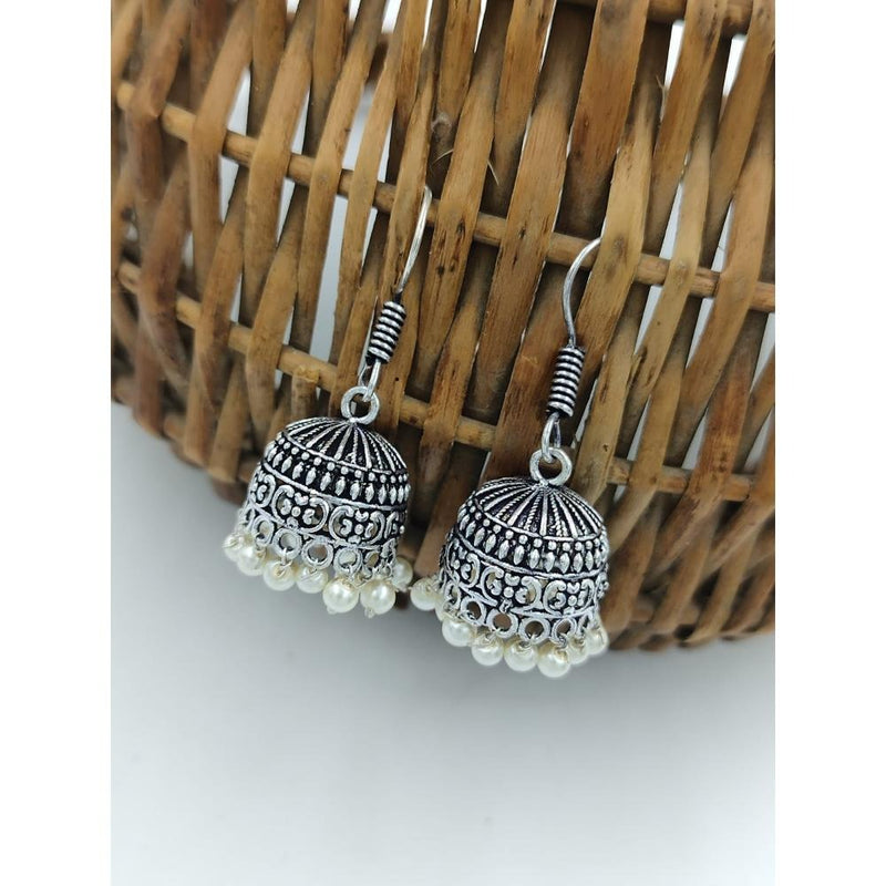 Akruti Collection Oxidised Plated Jhumki  Earrings