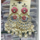 Akruti Collection Gold Plated Kundan Stone And Pearl Dangler Earrings