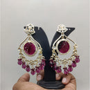 Akruti Collection Gold Plated Kundan Stone And Pearl Dangler Earrings