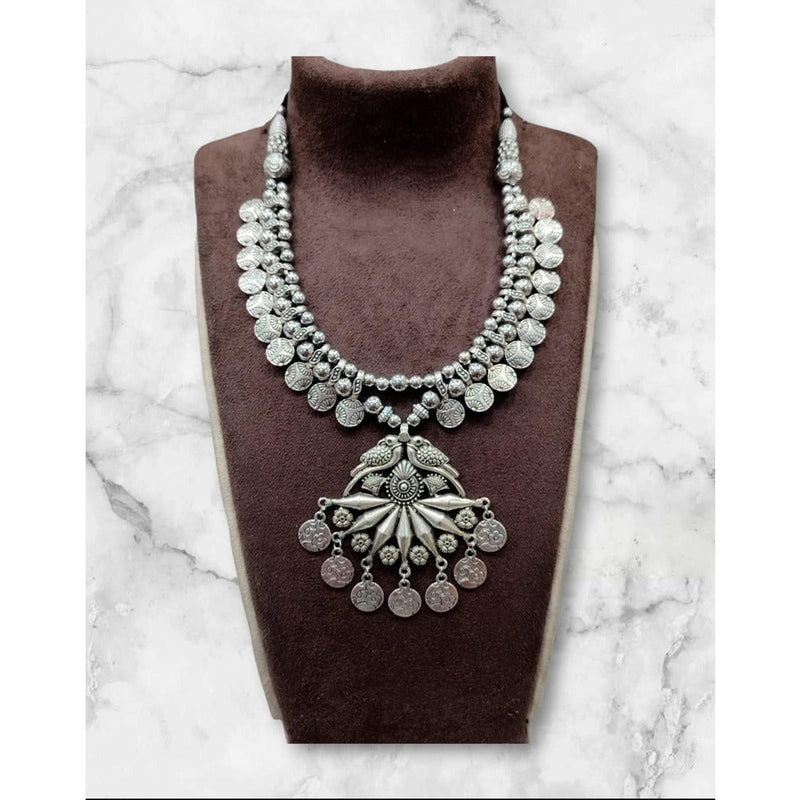 Akruti Collection Oxidised Plated Necklace Set