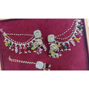 Akruti Collection Gold Plated Mirror And Pearls Jhumki With Maangtikka