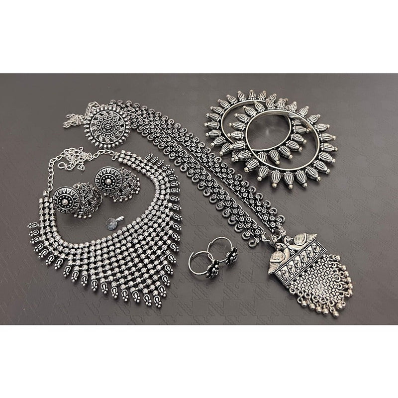 Akruti Collection Oxidised Plated Jewellery Combo