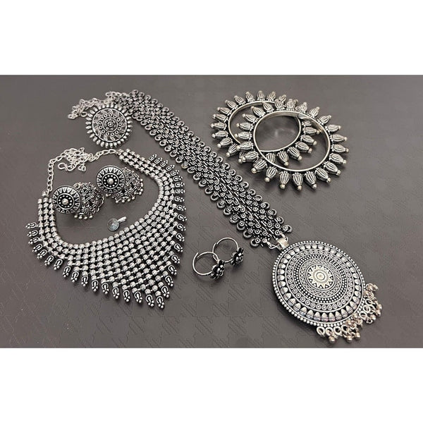 Akruti Collection Oxidised Plated Jewellery Combo