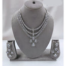 Akruti Collection Silver Plated Ad Stone Necklace Set