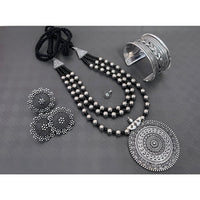 Akruti Collection Oxidised Plated Combo Set