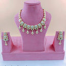 Akruti Collection Gold Plated Pota Stone Necklace Set