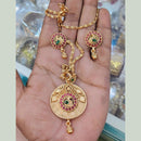 Akruti Collection Gold Plated Pota Stone Chain Pendant Set
