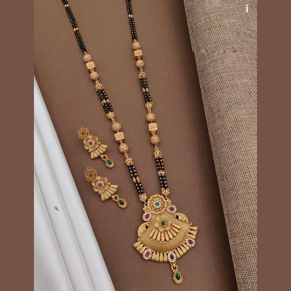 Akruti Collection Gold Plated Pota Stone Mangalsutra