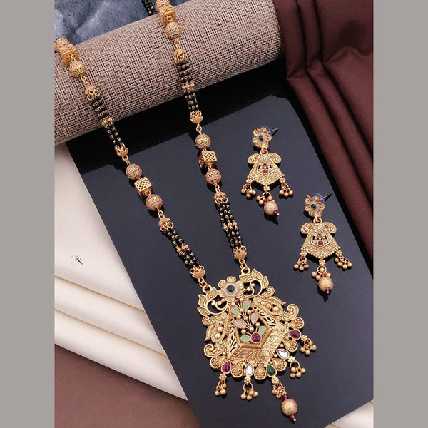 Akruti Collection Gold Plated Pota Stone Mangalsutra