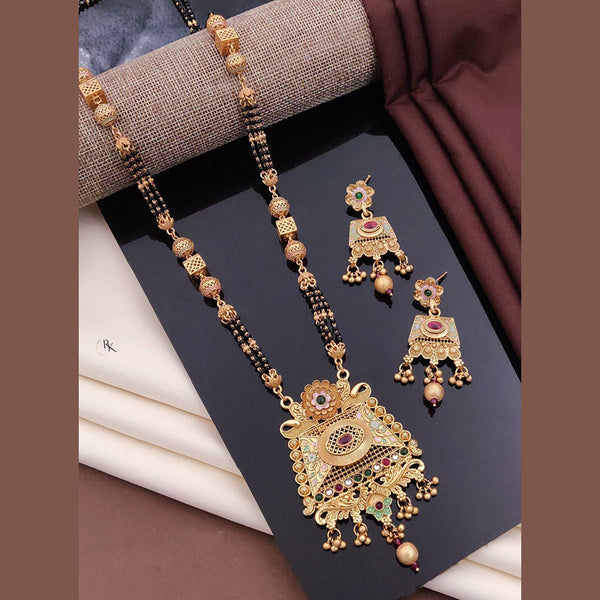 Akruti Collection Gold Plated Pota Stone Mangalsutra