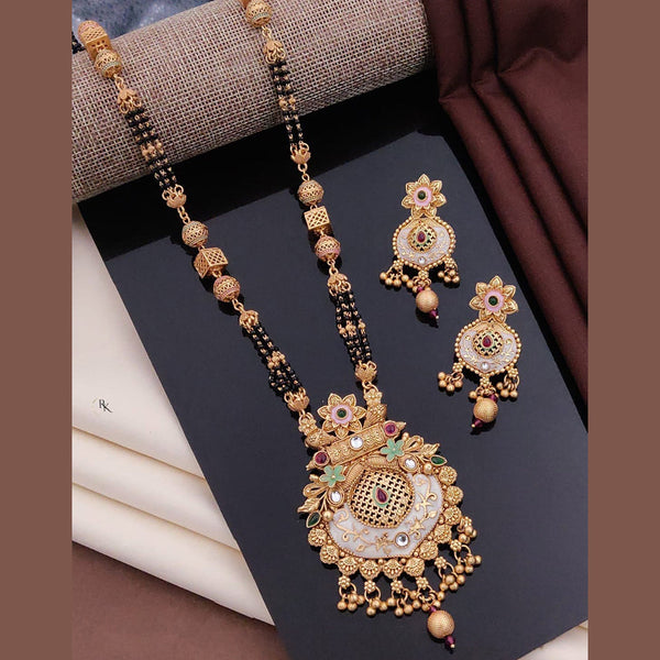 Akruti Collection Gold Plated Pota Stone Mangalsutra