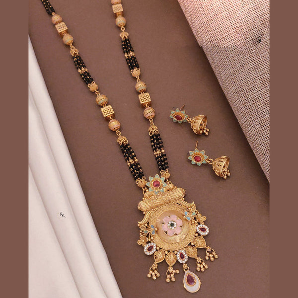 Akruti Collection Gold Plated Pota Stone Mangalsutra