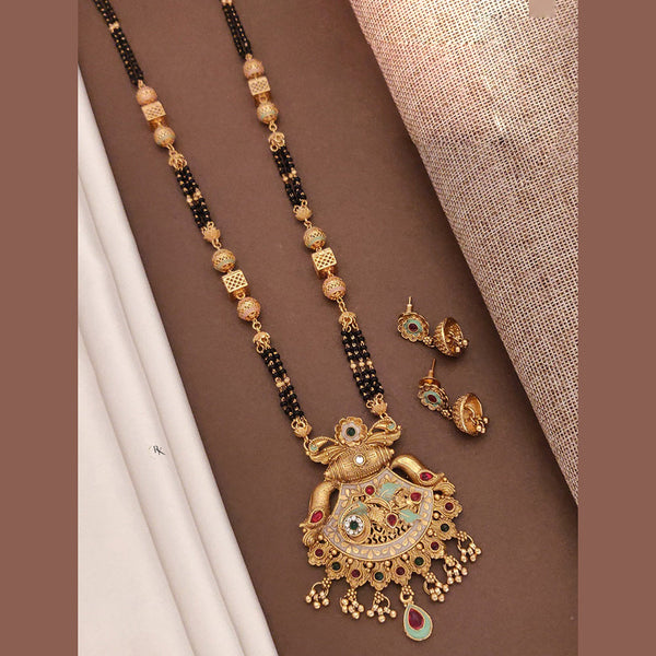 Akruti Collection Gold Plated Pota Stone Mangalsutra