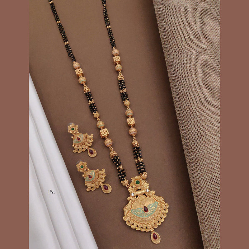 Akruti Collection Gold Plated Pota Stone Mangalsutra